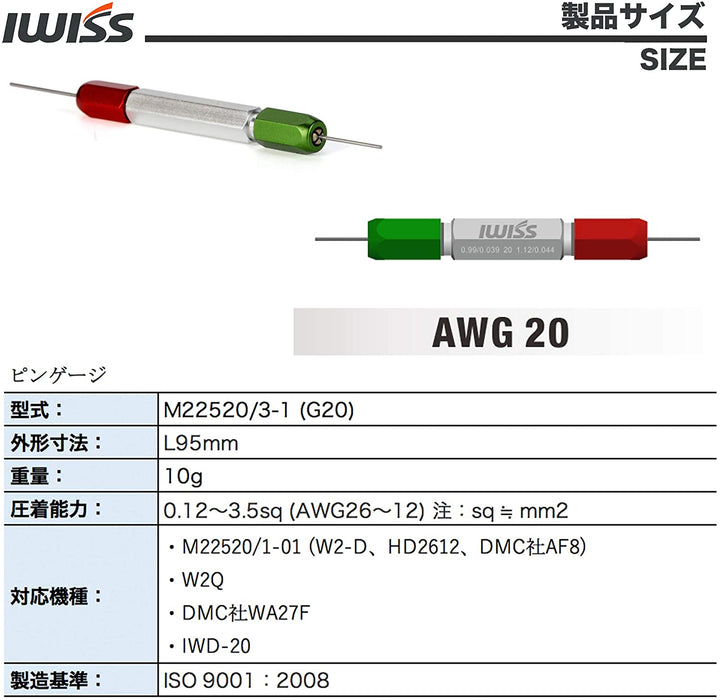 ピンゲージ M22520/3-1 G20