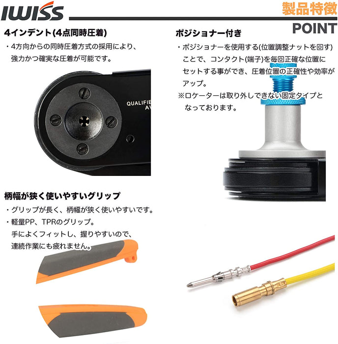 4インデント 圧着ペンチ コンタクトピン M22520/4-01 HD-0812