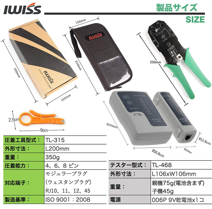 LANケーブル自作工具キット 7点セット