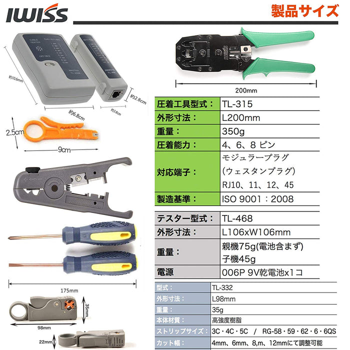 LANケーブル自作工具キット  12点キット