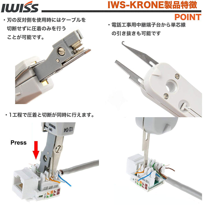 パンチダウンツール  BIX/110/KRONE 接続工具 簡易パンチダウン