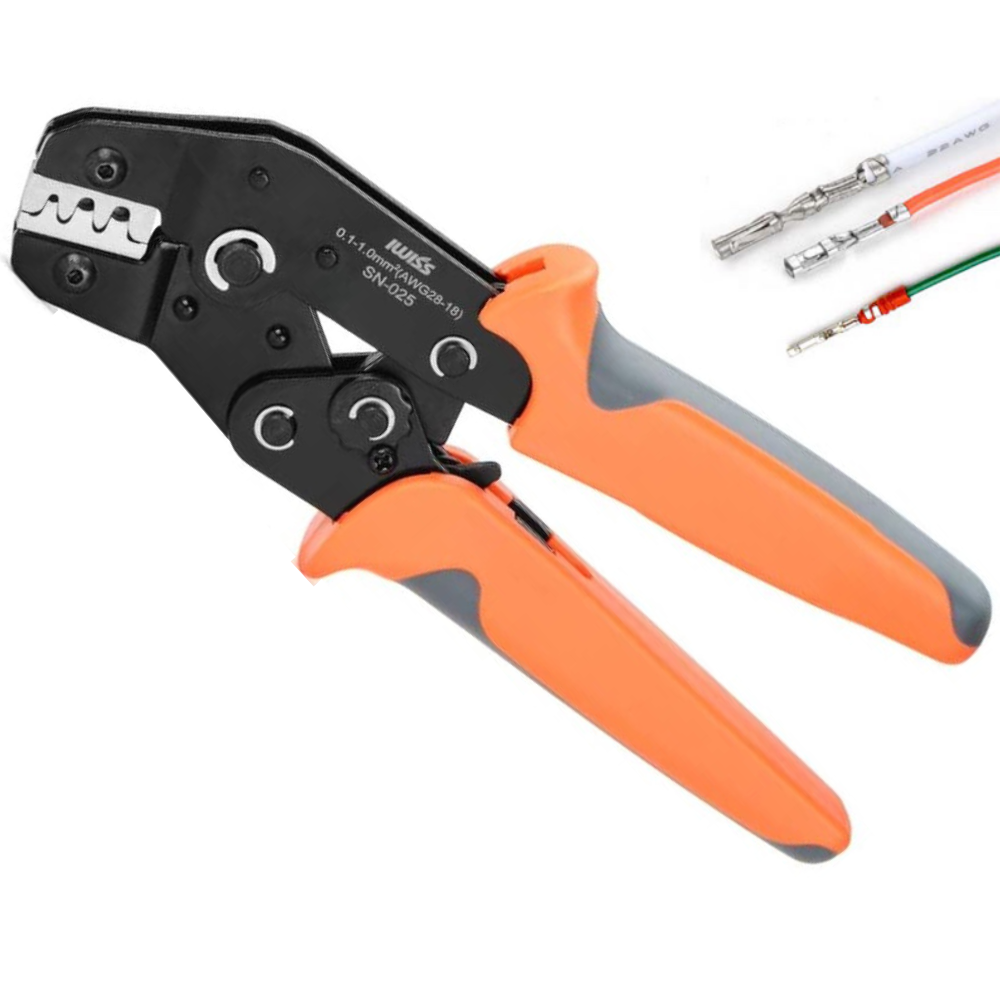 QI コネクターピン 圧着ペンチ 0.1-1.0mm²小・中型端子対応 SN-025