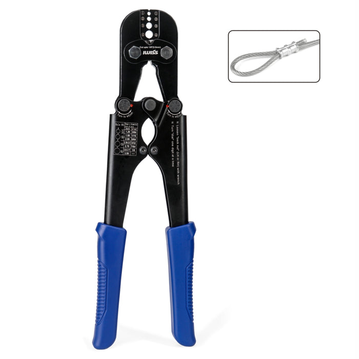 ワイヤーロープ アルミスリーブ かしめ機 φ1.2mm-φ3.5mm IWS-1608M