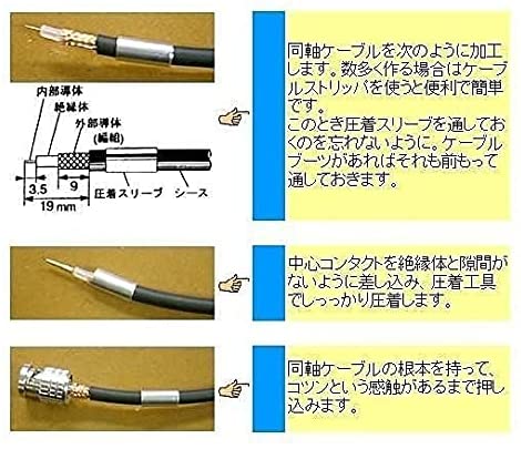同軸ケーブルストリッパー 3枚刃  取扱説明書付 TL-322（HT-322）