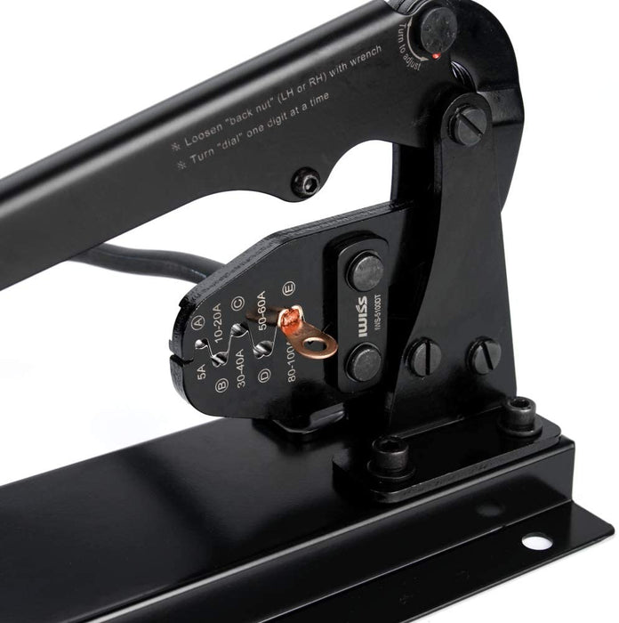 オープンタイプ バッテリーターミナル 圧着ペンチ 4.0-30.0mm²対応 IWS-5100DT