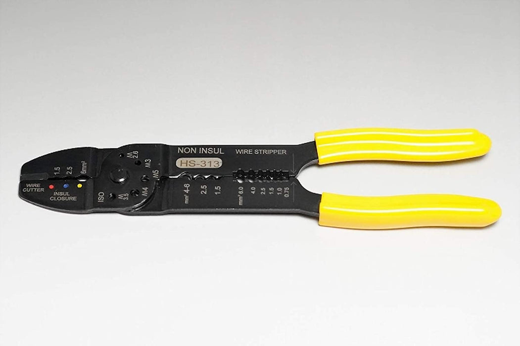 コードプライヤー 電工ペンチ 裸端子/絶縁被覆端子 圧着  HS-313