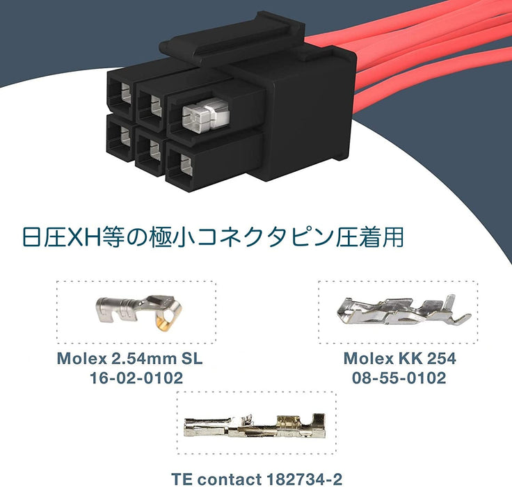 精密同時圧着ペンチ 0.08-0.5mm²極小端子対応 SN-01BM