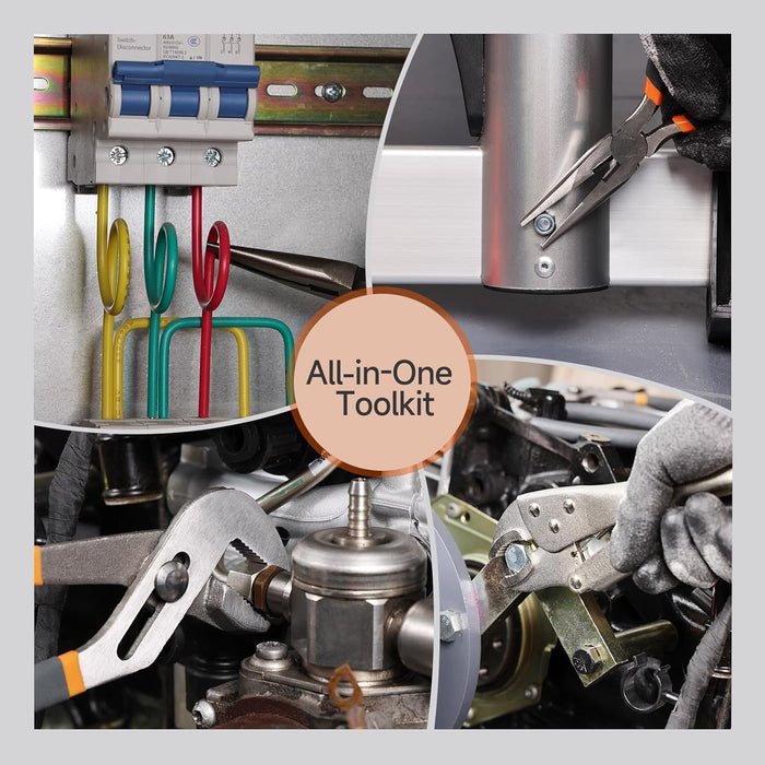 配管工具キット 水道修理・DIY用 パイプレンチ ロッキングプライヤー ニッパー入り ツールセット IWS-PIPE-KIT