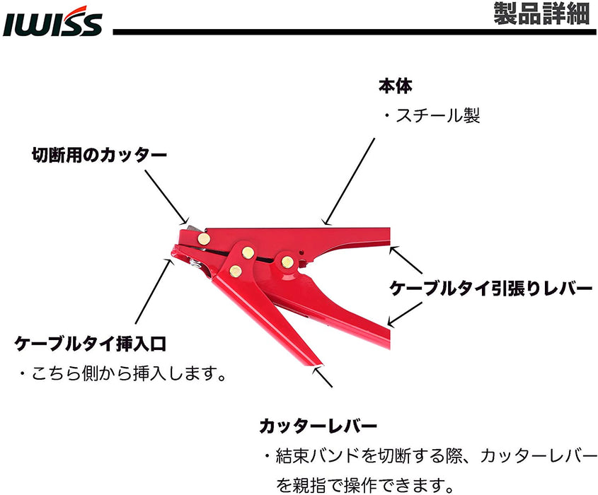 ケーブルタイ 結束工具  幅4.8mm迄 HS-519