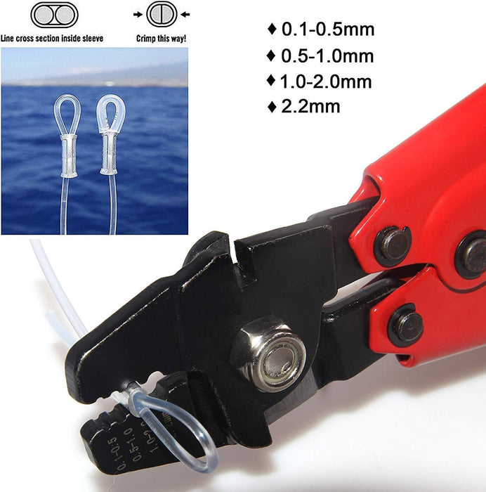 ワイヤークランプカッター ワイヤーロープカッター アルミスリーブ かしめ機 φ0.1mm-φ2.2mm圧着 WX-250R