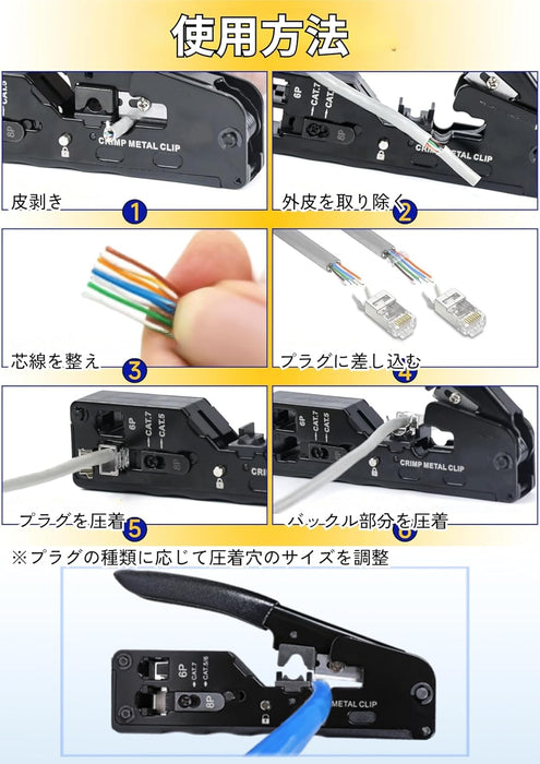 LANケーブル自作 貫通型 TL-719