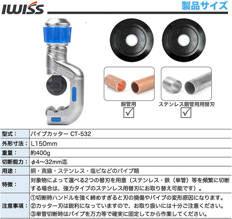 パイプカッター 切断能力 4-32mm CT-532
