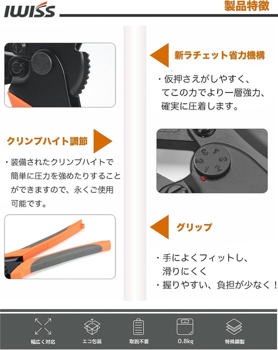 アンダーソンコネクタ用 圧着ペンチ SB50 SB120 SB175用 IWS-50AP