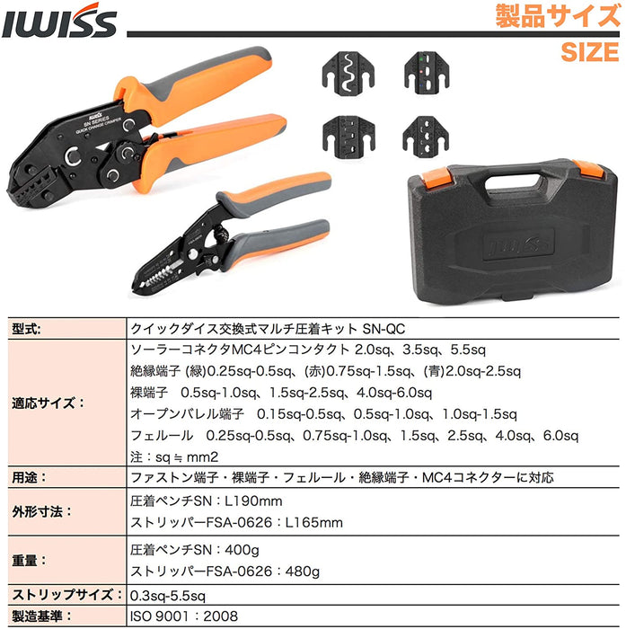 SNシリーズ  マルチ圧着工具セット SN-QC
