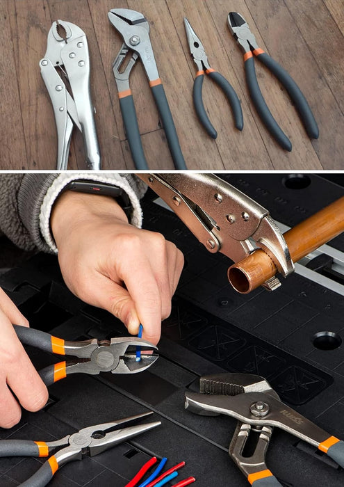 配管工具キット 水道修理・DIY用 パイプレンチ ロッキングプライヤー ニッパー入り ツールセット IWS-PIPE-KIT