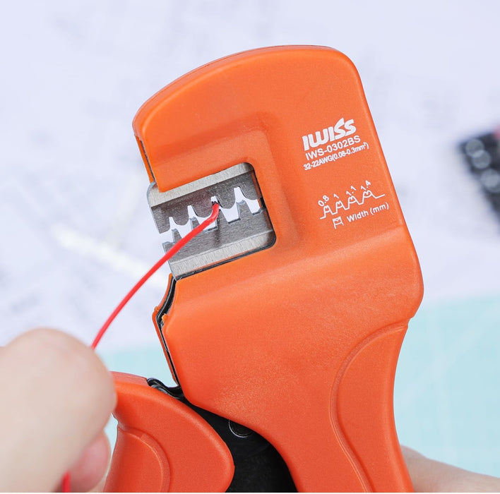 極小端子 1.0㎜-2.0㎜ピッチ用 垂直圧着工具 IWS-0302BS