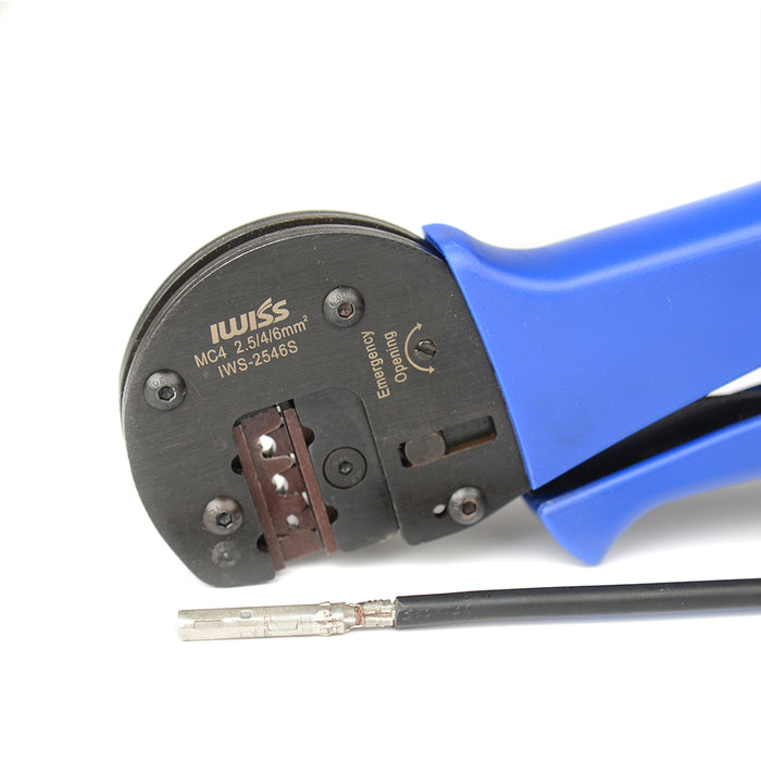 太陽光 ソーラー端子 MC4 精密圧着ペンチ 2.5/4/6mm²対応 IWS-2546S