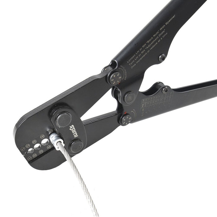 ワイヤーロープ  かしめ機 φ1.58mm-φ5.0mm圧着 IWS-1608B