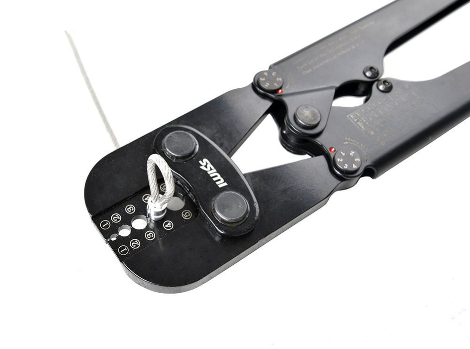 ワイヤーロープ  かしめ機 φ1.58mm-φ5.0mm圧着 IWS-1608B