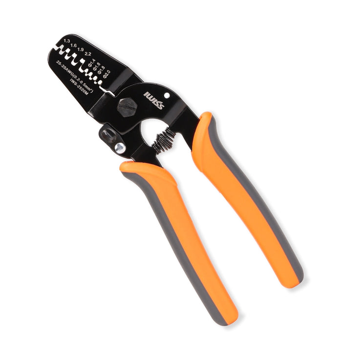 精密圧着ペンチ オープンバレル端子 0.21-0.5mm² QI端子 小・中型端子用 IWS-2520M