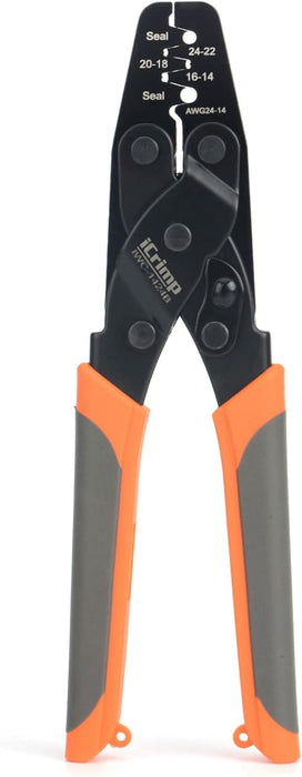 圧着ペンチ 自動車用 Tyco Delphi 防水コネクタ オープンバレル バイクコネクター 圧着ペンチ 0.2-2.0mm2対応 IWC-1424B