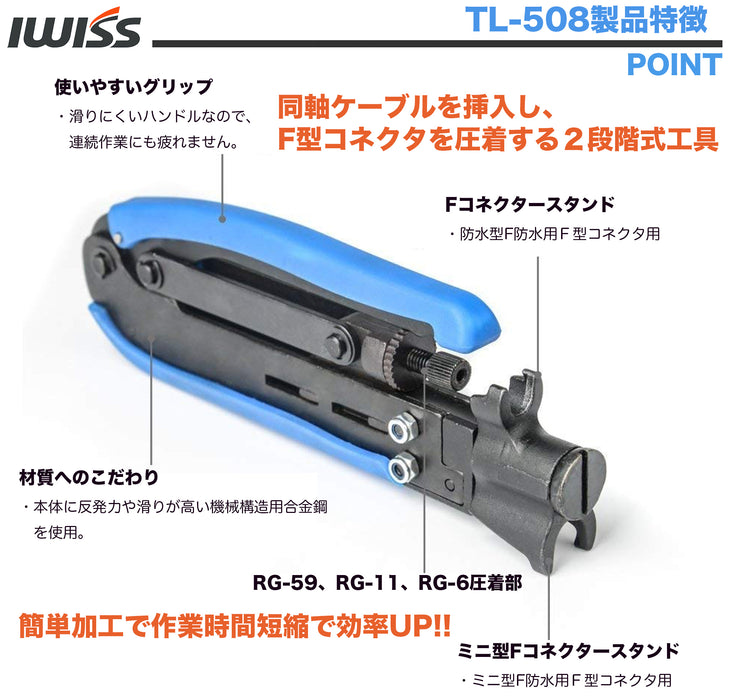 同軸ケーブルストップー 防水用Ｆ型コネクタ取り付け WIS-548-352