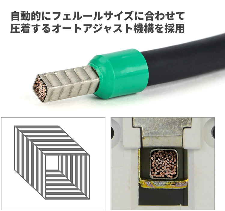 フェルール用圧着ペンチ 0.25-16.0mm² SN-TG16