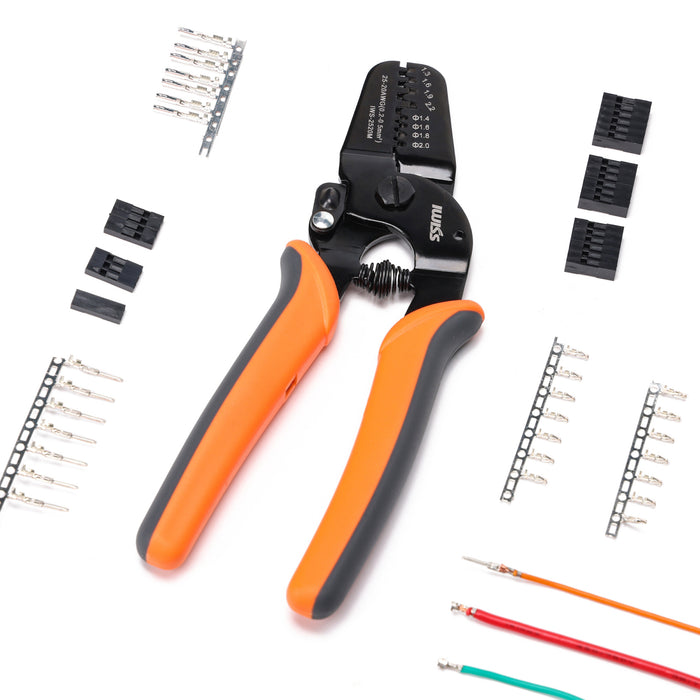 精密圧着ペンチ オープンバレル端子 0.21-0.5mm² QI端子 小・中型端子用 IWS-2520M