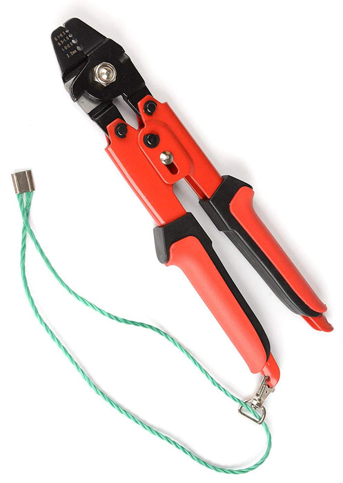 ワイヤークランプカッター ワイヤーロープカッター アルミスリーブ かしめ機 φ0.1mm-φ2.2mm圧着 WX-250R