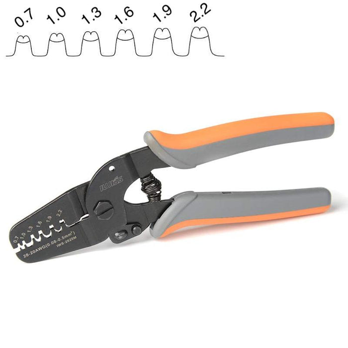 精密圧着ペンチ  0.08-0.5mm²極小端子用 IWS-2820M