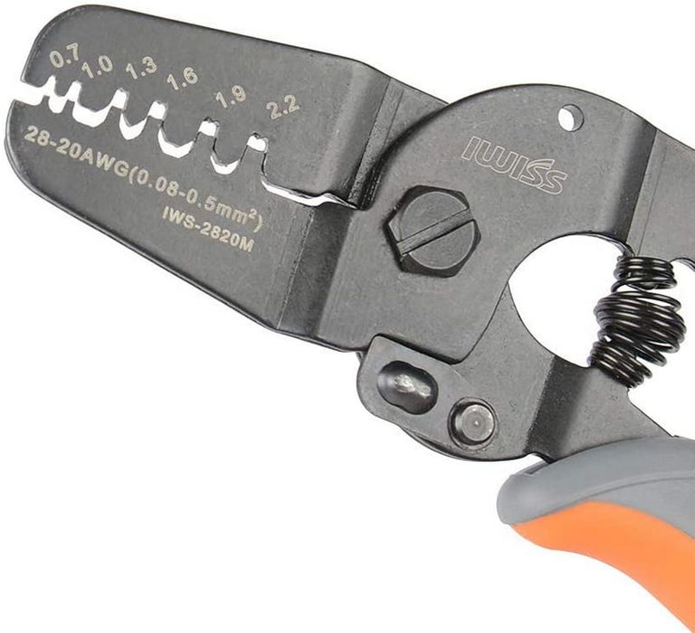 精密圧着ペンチ  0.08-0.5mm²極小端子用 IWS-2820M