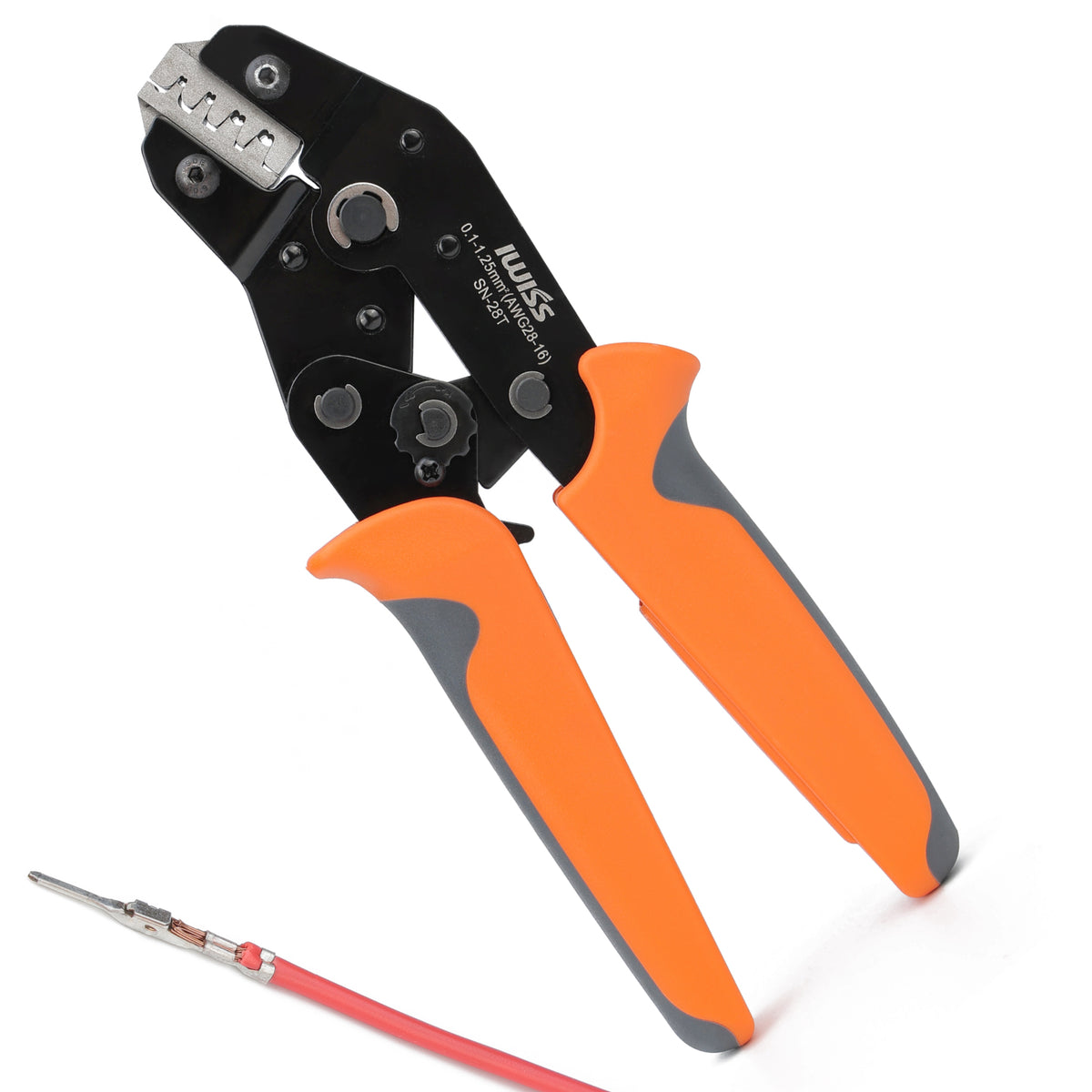 精密同時圧着ペンチ｜オープンバレル端子 0.1〜1.0mm²対応｜SN‑28T